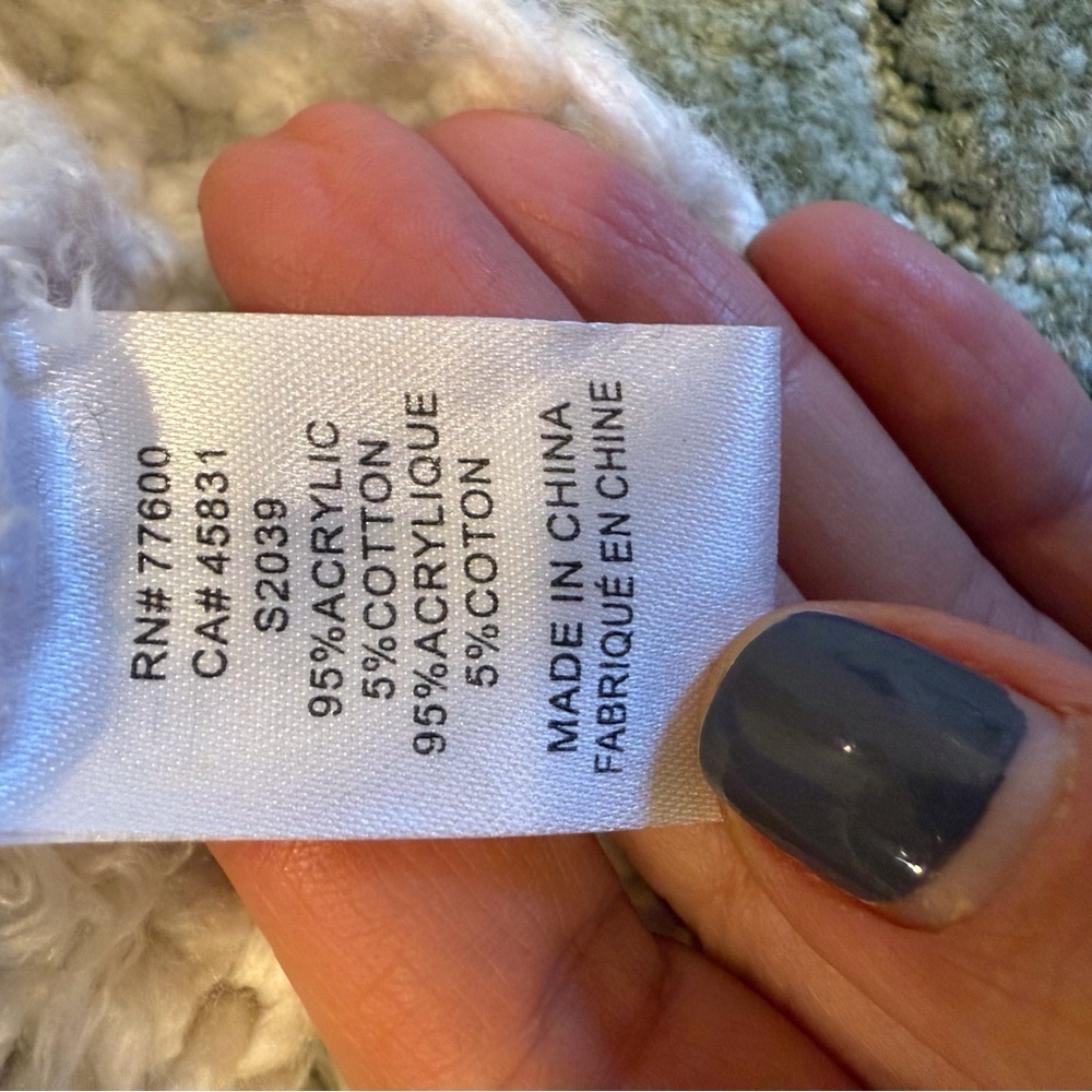 Anthropology Salt water  luxe free spirit fringe crochet zipper sweater jacket L - Picture 9 of 10